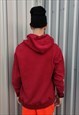 ANGEL PRINT HOODIE RELIGIOUS GRAPHIC OVERSIZE PULLOVER RED