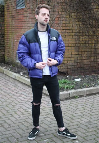 BLUE NORTH FACE 700 NUPTSE JACKET