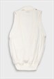 CREAM GOLF SLEEVELESS CARDIGAN