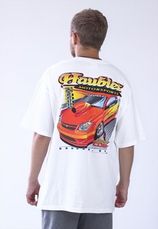 90S VINTAGE MENS NASCAR CHEVROLET BIG LOGO T-SHIRT