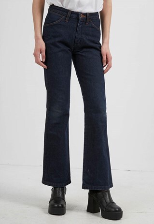 VINTAGE NAVY WRANGLER BOOT CUT DENIM JEANS