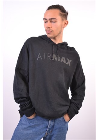 VINTAGE NIKE HOODIE JUMPER BLACK