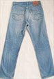 MADE IN USA VINTAGE 90'S 501 STRAIGHT LEG LEVI BLUE JEANS
