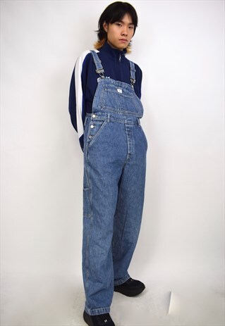 VINTAGE 90 CALVIN KLEIN BLUE DENIM DUNGAREES