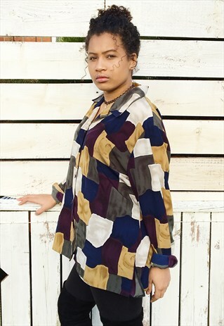 80S BOLD PRINT BLOUSE