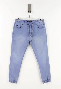 Philipp Plein Cargo Low Waist Trousers in Blue - 46