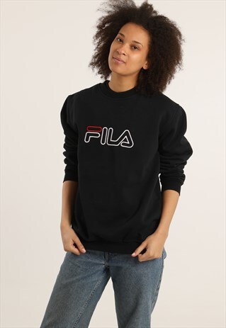 VINGAGE FILA EMBROIDERED SPELLOUT SWEATSHIRT
