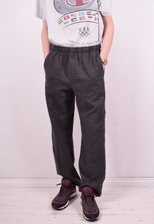 CHAMPION MENS VINTAGE TRACKSUIT TROUSERS LARGE GREY 90'S
