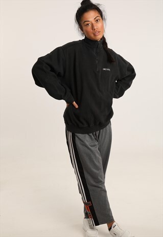 VINTAGE REEBOK EMBROIDERED SPELLOUT 1/4 ZIP SWEATSHIRT
