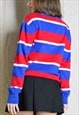 Y2K POLO RALPH LAUREN RED BLUE STRIPED JUMPER