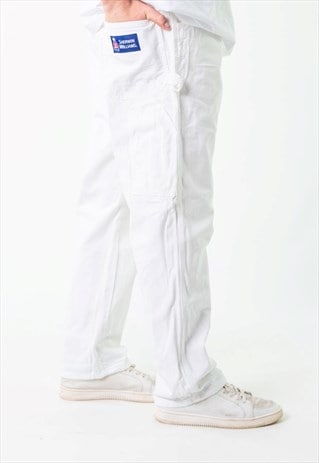 White 90s Dickies Denim Carpenter Jeans Baggy Pants