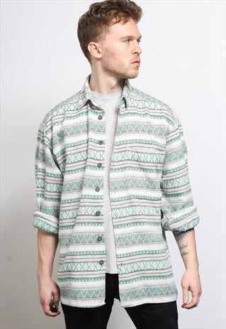 VINTAGE AZTEC PATTERNED SHIRT