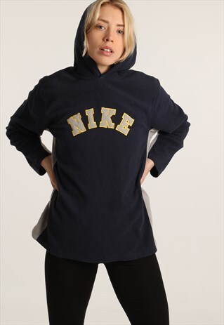 90S NIKE FLEECE EMBROIDERED SPELLOUT HOODIE