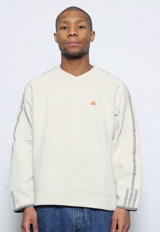VINTAGE ADIDAS LOGO SWEATSHIRT CREAM