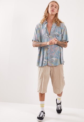 VINTAGE PATTERNED FESTIVAL SHORT SLEEVE SHIRT