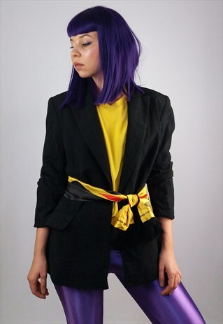 VINTAGE 90'S WOOL BLEND PINSTRIPE BLAZER JACKET