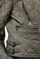 BURBERRY QUILTED GRAY ZIP FASTENS BOMBER JACKET 4148