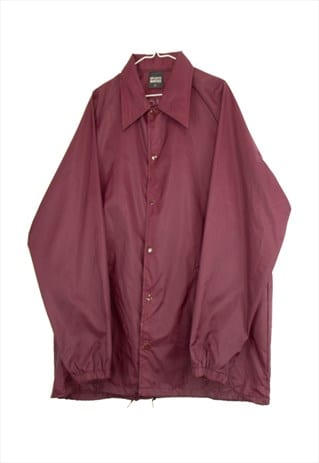 VINTAGE FARMINGTON WINDBREAKER JACKET IN BURGUNDY XL