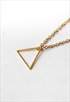 TRIANGLE NECKLACE GOLD CHAIN PENDANT GIFT FOR HER FESTIVAL