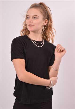 VINTAGE CALVIN KLEIN T-SHIRT TOP BLACK