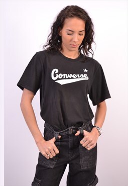 Vintage Converse T-Shirt Top Black