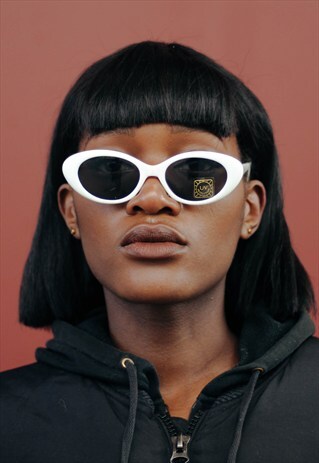 VINTAGE WHITE CAT-EYE SUNGLASSES 80S 70S 60S 90S