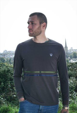 LONG SLEEVE BROWN STRIPE TSHIRT