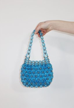 Bottega Veneta beaded blue handbag