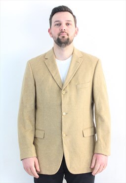 HUGO BOSS Rossellini Men Blazer UK 42 US Coat Beige EU 52