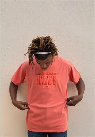 MALADE NATION SHORT SLEEVE T-SHIRT CORAL COORDINATES