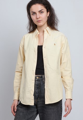 VINTAGE YELLOW RALPH LAUREN LONG SLEEVE SHIRT