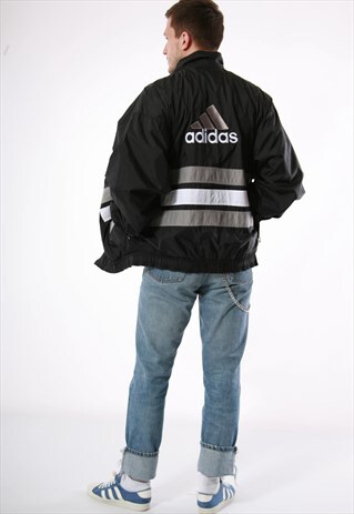90S VINTAGE ADIDAS WINDBREAKER OLDSCHOOL SHELL JACKET 13790