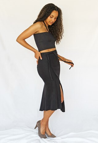 SUSTAINABLE SIDE SPLIT SKIRT