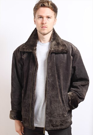VINTAGE AVIATOR FLEECE LINED JACKET