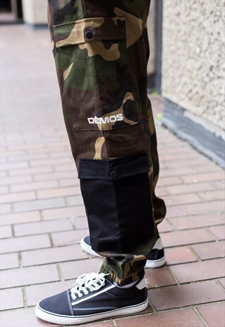 DEMOS CAMO DEMOS COTTON TWILL TROUSERS