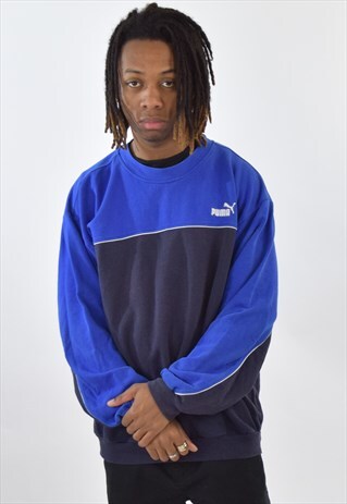 VINTAGE 90S BLUE PUMA SWEATSHIRT