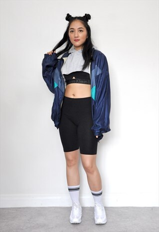 VTG 90S ADIDAS FESTIVAL SPORTS TOP WINDBREAKER JACKET NAVY