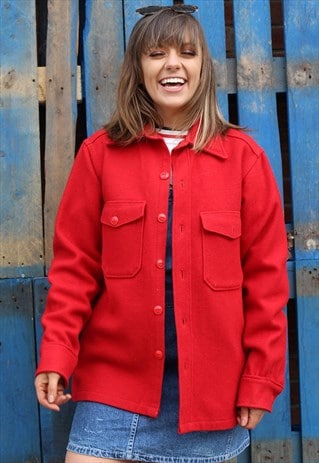 VINTAGE WOOLRICH RED WOOL SHIRT