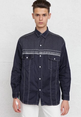VINTAGE NAVY PASSION LONG SLEEVE SHIRT