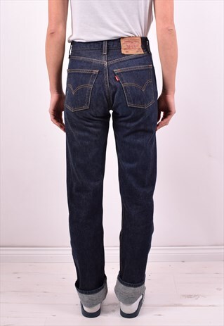 LEVI'S 501 WOMENS VINTAGE JEANS W27 L34 BLUE 90'S