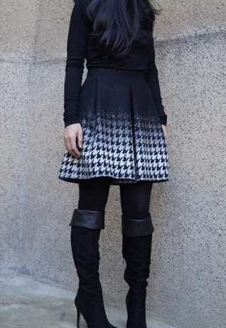 SKIRT WOOL DRESS FASHION MINI SKIRT WINTER WOOL SKIRT F1519