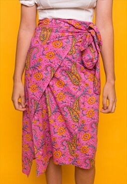 Boho Pink Wrap Skirt and Dress