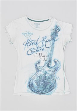 Vintage 90's Hard Rock Cafe Prague T-Shirt Top White