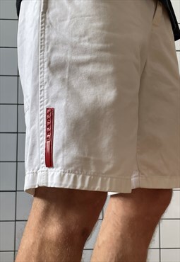 Vintage PRADA Shorts Red Tab / White