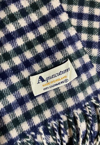 VINTAGE AQUASCUTUM HOUSE CHECK SCARF SN262