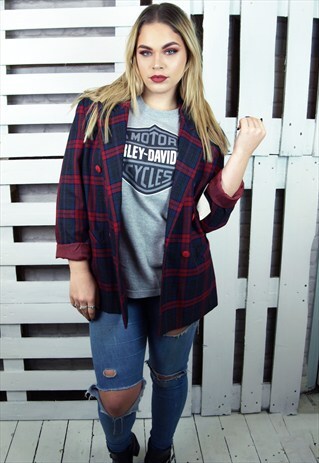 VINTAGE TARTAN BLAZER JACKET