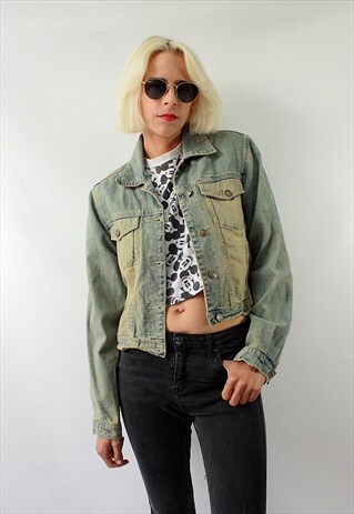 VINTAGE 90' OLDSCHOOL CLASSIC BLUE DENIM JACKET