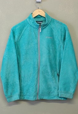 Vintage Columbia Fleece Blue Zip Up With Chest Logo 90s