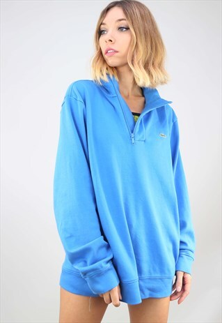 VINTAGE RETRO OVERSIZED LACOSTE 1/4 ZIP SWEATSHIRT