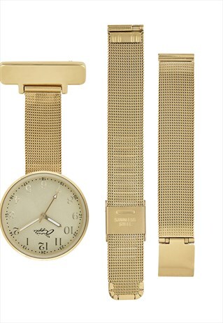 ANNIE APPLE INTERCHANGEABLE FOB TO WRIST WATCH GOLD